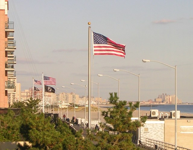 View of Rockaway boardwalk from The Seavon Condominium, Beach 119 Street