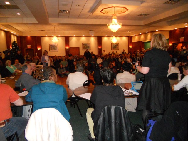 CB 14 panel member Noreen Ellis, President of Rockaway Civic Association, asserts concerns on behalf of homeowners.