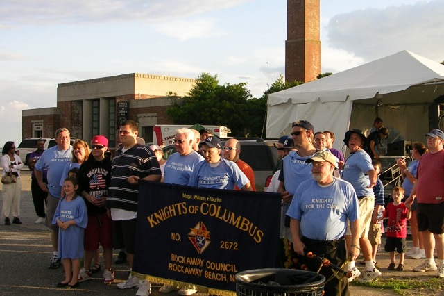 The Knights of Columbus have always anchored the all-night horseshoes tourney at the Relay for Life cancer fundraiser, Rockaway's annual group tent camping event at Riis Park. 