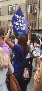 Match the colors of your sign and your shirt, and wear a backpack with a cool design, for maximum effect!